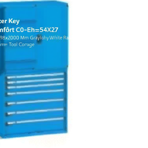Fami Master Key Comfort C0-Eh=54X27 Drawer <b>Cabinet</b> 7 Drawers 1020x598x2000 Mm Grayish White Ral9002 <b>Tool</b> <b>Storage</b> - Product Image 2