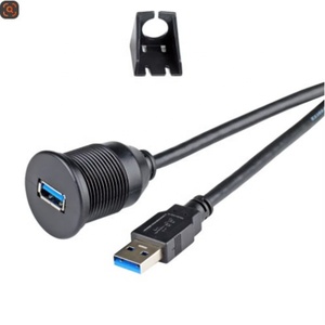 Cao Cấp Không Thấm Nước <span class=keywords><strong>USB</strong></span> 3.0 Bảng Điều Chỉnh Gắn Kết Cáp Flush Núi Mở Rộng Với Vàng Kết Nối Cho Xe Xe Máy Thuyền Bảng Điều Khiển - Product Image 1