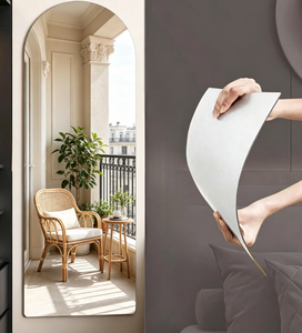 Arched Wall <b>Mirror</b> Glass Minimalist Design Decorative Home Use Wall Mounting - Product Image 3
