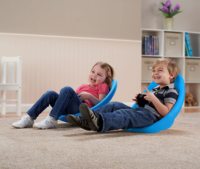 Fauteuils à bascule pour enfants en plastique, chaise à bascule pour tout-petits, chaise sensorielle pour tout-petits, chaise à bascule d'extérieur empilable, légère