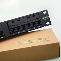 19 inci 1U rak pasang RJ45 CAT6 UTP FTP ganda tanpa pelindung 24 port Panel Patch jaringan RJ45