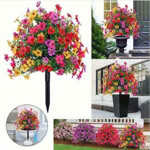 <span class=keywords><strong>Arbres</strong></span> topiaires artificiels en forme de boule de violette, faits à la main, réalistes, élégants, résistants aux UV, en plastique, pour la décoration de la véranda et du jardin - Product Image 1