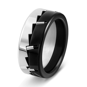 Clicking Gear <b>Fidget</b> <b>Ring</b> for Men, Stainless Steel Rotating Spinner <b>Ring</b> with Sound, Tactile <b>Anxiety</b> Relief Geometric Band <b>Ring</b> - Product Image 6