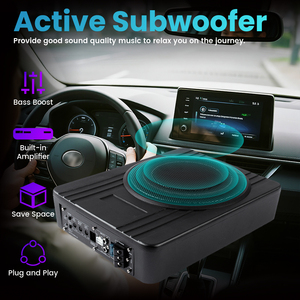 120W/100W/80W Car Power <strong>Amplifier</strong> Mini Powerful <strong>Bass</strong> Rms Car Audio Active Speaker Slim Ultra-thin Subwoofer Under Seat - Product Image 4