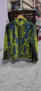 เสื้อแจ็คเก็ตบอมเบอร์กำมะหยี่ถักปักลายซูซานีคุณภาพสูง สไตล์โบโฮแบบสองด้าน แต่งลายตัวอักษร วินเทจ ฮิปปี้ อุ่นสบายสำหรับฤดูหนาว - Product Image 3