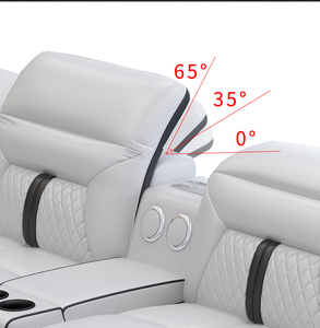 Reposacabezas ajustable para sala de estar, sofás de <span class=keywords><strong>esquina</strong></span> de cuero genuino seccionales - Product Image 5
