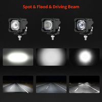 Projecteur Cube Étanche IP68 12V 24V 2 Pouces à Faisceau Concentré, Diffusé et de Conduite pour Camions 4x4, Motos, UTV, Motoneiges