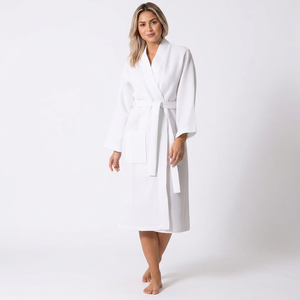 Conjunto de Bata de Baño para Mujer de Algodón Orgánico Térmico Transpirable Ecológico con Estampado Paisley y Leopardo, con Cierre de Cordón, Venta al por Mayor - Product Image 1