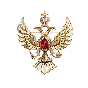Broche créative à double tête d'aigle, vente chaude transfrontalière, alliage rétro, animal, vente en gros, accessoires de mode, broches - Product Image 6