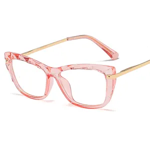 MS 93336 High Quality TR90 Crystal Clear Eyeglasses Frame Fashion Ladies Optical Anti Blue Light Frames Vintage Glasses