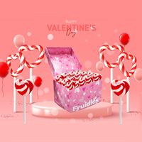 12 sucettes tourbillon emballées individuellement, motif cœur rouge et blanc, saveur cola fruité, pour sacs de fête (lot de 12)