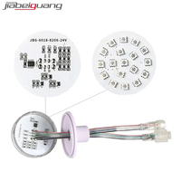 Éclairage LED intelligent à pixels RVB en cabochon plat DC24V GS8206 UCS2903 60MM E14 avec trou d'installation de 22MM pour manèges et fêtes foraines