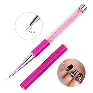 Ensemble de pinceaux à ongles en acrylique Kolinsky avec manche en strass, pinceau liner à poils synthétiques pour la création de motifs en gel - Product Image 5