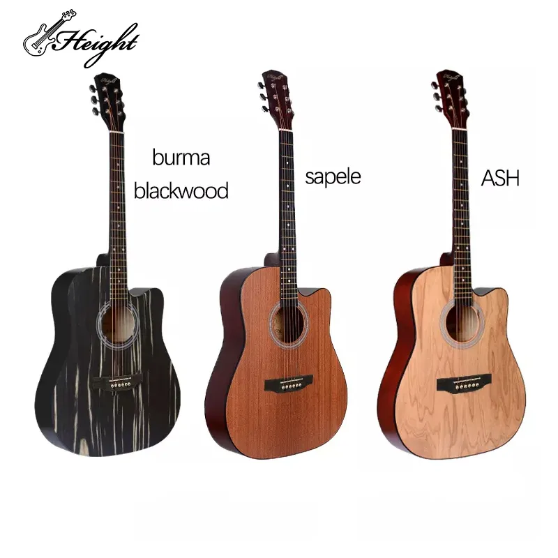 Best Quality 40 inch guitarra 40" all solid Closed Diecast ABS acoustic guitar guitar akustik beginner guitar