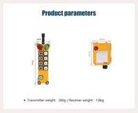 F24-8D Transmisor y Receptor de Control Remoto Inalámbrico de Larga Distancia, Impermeable, de Doble Velocidad y 8 Botones para Plataforma Elevadora Trasera