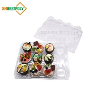 Contenants en plastique transparent pour cupcakes, muffins et gâteaux, emballage blister PET transparent, vente en gros, 1, 2, 4, 6, 12, 24 trous