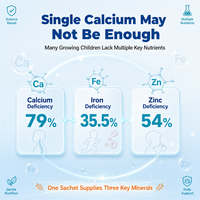 Boisson Énergétique Nutrition Sportive Calcium Fer Zinc 10mL 50 Sachets Complément Minéral Liquide pour Enfants OEM