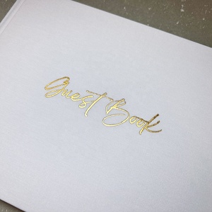 Nhà Máy Giá 2025 linen vải bìa cứng phác thảo máy tính xách tay tùy chỉnh đám cưới cuốn sách của khách cho engagement hoặc món quà kỷ niệm - Product Image 5