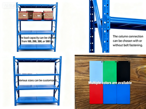 מדף משטחים סלקטיבי מפלדה 4 קומות, התקנה קלה, עמיד במיוחד, קיבולת 5 שכבות, הרכבה באמצעות ברגים, ציפוי אבקה נגד קורוזיה - Product Image 3