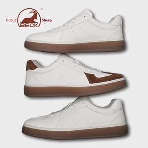 Chaussures de skate décontractées Gongyang en cuir véritable blanc pour homme, collection Printemps/Été 2026, semelle souple, doublure en cuir de vachette respirante - Product Image 5