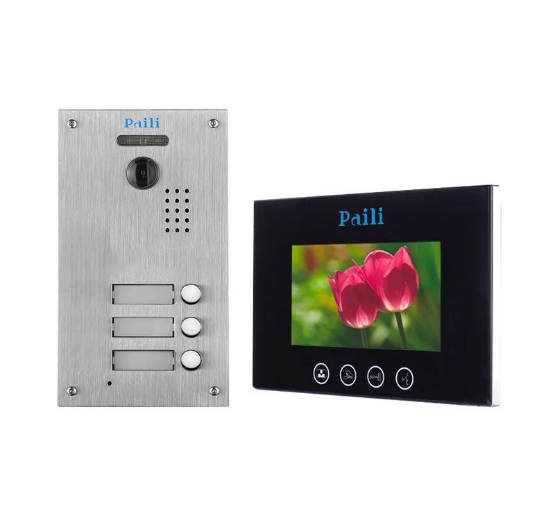 2 wire video door intercom system 2 wire bus multi apartment video door phone with touch screen monitor