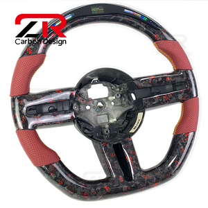 Volante de Coche de Fibra de Carbono Forjada con Pantalla LED de RPM para <span class=keywords><strong>Ford</strong></span> Old <span class=keywords><strong>Mustang</strong></span> ST RS 2004 2005 2006 2007 <span class=keywords><strong>2008</strong></span> - Product Image 4