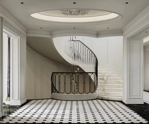 Diagramme d'effet de rendu 3D de style <span class=keywords><strong>français</strong></span> moderne et luxueux - Design d'intérieur pour salon, chambre à coucher, hôtel-résidence - Product Image 3