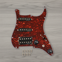 Guitare électrique haut de gamme ST avec pickguard pré-câblé en écaille de tortue 3 plis, micros SSH Alnico 5, couvercle en PVC et bobines en cuivre