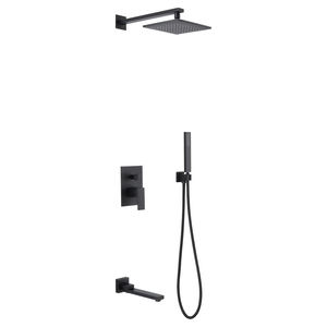 Modern Luxury Three Function Brass Concealed Bathroom <b>Shower</b> Set, Hotel Gold Waterfall <b>Shower</b> Mixer - Product Image 4
