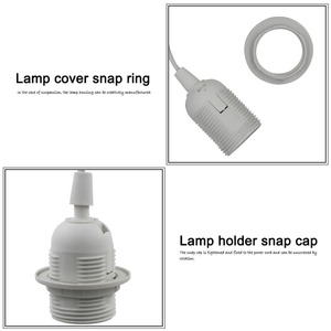 Douille <span class=keywords><strong>de</strong></span> <span class=keywords><strong>lampe</strong></span> <span class=keywords><strong>LED</strong></span> E27 <span class=keywords><strong>de</strong></span> 1,8 m <span class=keywords><strong>de</strong></span> long, 250 V 4 A 303, avec interrupteur marche/arrêt, adaptateur convertisseur pour support <span class=keywords><strong>de</strong></span> suspension <span class=keywords><strong>de</strong></span> <span class=keywords><strong>lampe</strong></span> <span class=keywords><strong>LED</strong></span> - Product Image 4