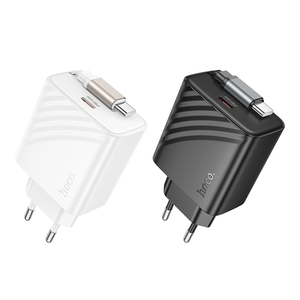 ที่ชาร์จ PD20W เต็ม N57 (2C) พร้อมสายยืดหดได้ (EU) เหมาะสำหรับแท็บเล็ตโทรศัพท์แอนดรอยด์ PD20W/30W อะแดปเตอร์<span class=keywords><strong>ชาร์จ</strong></span>เร็ว - Product Image 5