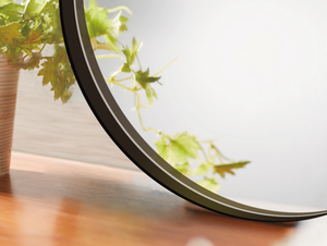 For Modern Round Wall Mounted <strong>Silver</strong> <strong>Bathroom</strong> <strong>Mirror</strong> with Matte Black Frame Decorative <strong>Mirrors</strong> for the Home - Product Image 6