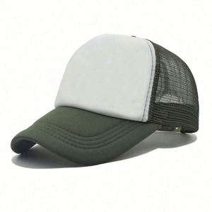 Wholesale in Stock 100% Polyester 5 Panels Foam Mesh <b>Baseball</b> Hats Snapback Plain Custom Logo Trucker <b>Cap</b> - Product Image 6