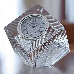 greatful cut cubic crystal clock waterford design for paperweight souvenirs gifts favors