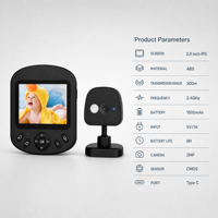 Caméra de surveillance pour bébé 1080p HD 12MP, vision nocturne, conversation bidirectionnelle, berceuses apaisantes, écran couleur 2,8 pouces, surveillance grand angle 120°