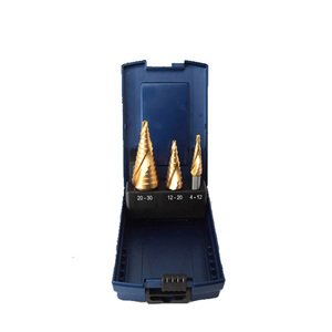 中国新型高速钢钛螺旋槽台阶锥钻头套装涂层产品 - Product Image 1