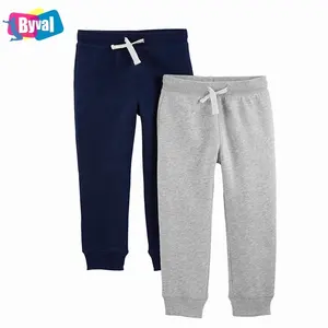 Trẻ Em Màu Đen Tùy Chỉnh Trẻ Em 100% Cotton Mồ Hôi Jogger Quần Với Side Pockets Toddler Trai 'Lông Cừu Jogger Quần Cho Cậu Bé Trẻ Em