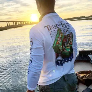 Fishing Shirt Manufacturer Hot Sale Men Long Sleeve Fishing Shirt Printed Fishing Apparel