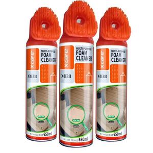 Quatre couleurs la plus récente brosse supérieure de mise à niveau avec spray nettoyant en mousse multi-usages 650ml pour le nettoyage intérieur - Product Image 3