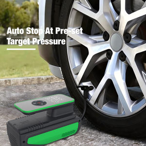 ضاغط هواء محمول للسيارة بقوة 150 رطل لكل بوصة مربعة، 12 فولت، بلاستيكي، لاسلكي، مع مقياس ضغط رقمي وإيقاف تلقائي، جهاز مراقبة ضغط الإطارات للسيارة - Product Image 1