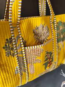 Bolsa de Tela de Algodón con Estampado Floral Indio - Bolsa Ecológica Jaipuri para Mujer - Product Image 6