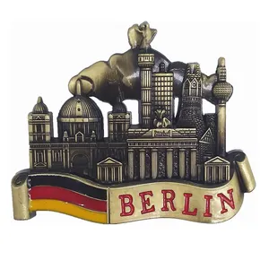 Manufacturer Germany Cities Metal Tourist Souvenir Fridge Magnets Munich 3D Tourism Souvenir Refrigerator Magnet Customized