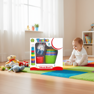 Mondo Bimbi Tazzine Vasos Apilables 12+ Meses Juguete Musical Encajable - Product Image 3