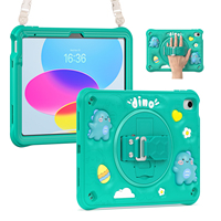 Nouveau style 10.9 pouces étui pour tablette pour enfants pour iPad 10th couverture iPad robuste PC et silicone antichoc avec dragonne et bandoulière