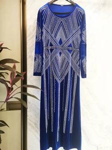 イスラム教徒のガウンサリーパーティーウェアアフリカの女性セットビーズオーガードレス生地インドの女性のための快適なクルティ - Product Image 3