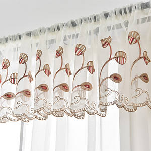 Cortinas transparentes con bordado Floral encantador 2024, ribete de encaje de estilo americano <span class=keywords><strong>para</strong></span> cortinas blancas elegantes <span class=keywords><strong>para</strong></span> la sala de estar - Product Image 3
