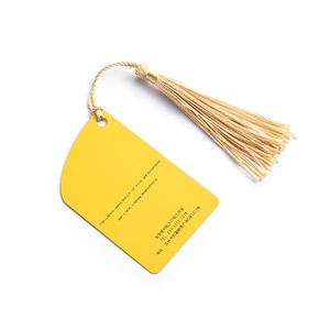 Different Design Yellow Color Special Significance <b>Spray</b> <b>Paint</b> Bookmark with <b>Gold</b> Tassel - Product Image 6