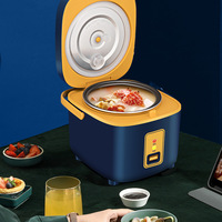Mini Olla Arrocera Digital 6 en 1, Azul y Amarillo, con Temporizador y Función Mantener Caliente, Olla Antiadherente, Asa de Transporte, Venta al por Mayor de Fábrica OEM