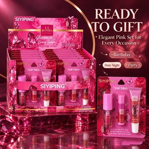 SIYIPING <strong>LA</strong> <strong>BONBA</strong> Lip Trio Set SYP-ST149 3 in 1 Lip Oil Lip Balm Lip Gloss Kit Wholesale 12pcs Display Box - Product Image 6