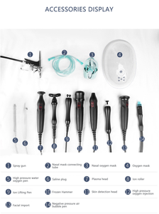 หัวไฮโดรเดอร์มาเบรชั่น 14 in 1 เครื่องไฮโดรเดอร์มาเบรชั่นสำหรับผิวหน้า พร้อมฟังก์ชั่นเดอร์มาเบรชั่น บำรุงผิว และรักษาสิว - Product Image 6